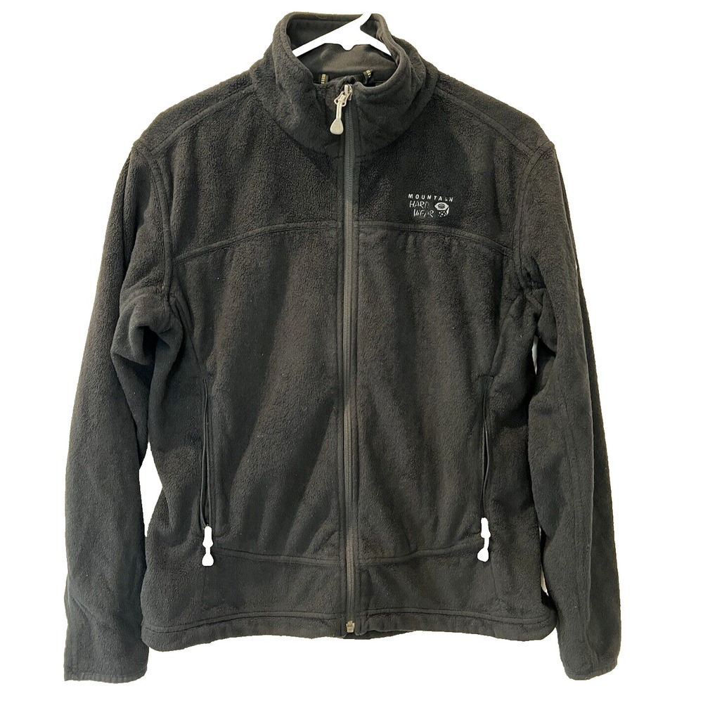 Mountain Hardwear Fleece Jacket Womens Medium Black Monkey Woman Full Zip Soft‎